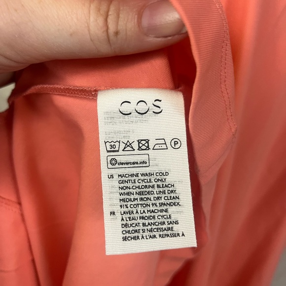 COS NWT Women's A-Line Peach Casual T-Shirt Dress- Size Medium - Picture 8 of 8